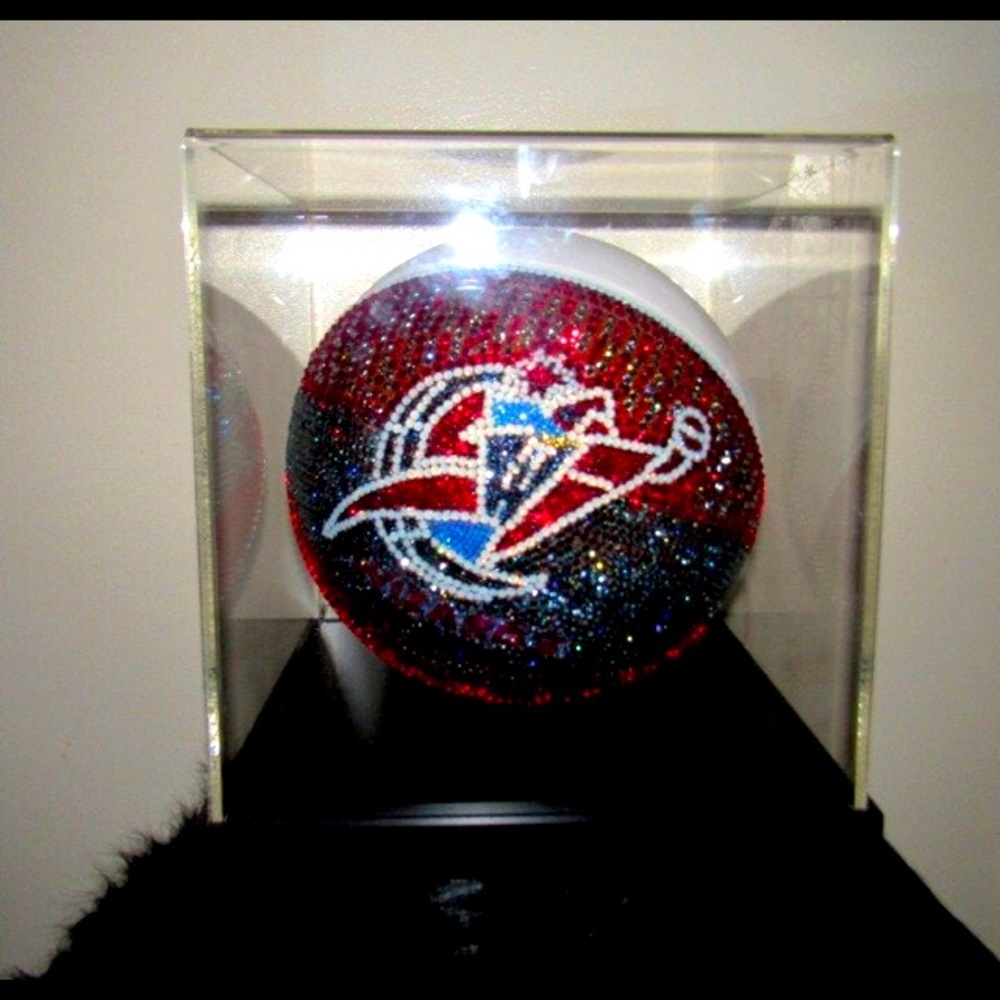 WASHINGTON WIZARDS GILBERT ARENAS SWAROVSKI  CRYSTAL SIGNED BALL